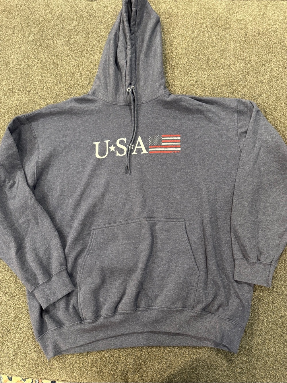 NWOT USA Graphic Hooded Sweatshirt - Blue